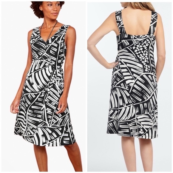 Nik + Zoe MOONLIT Palm dress, sleeveless, black and white, size S NWT - Picture 1 of 13